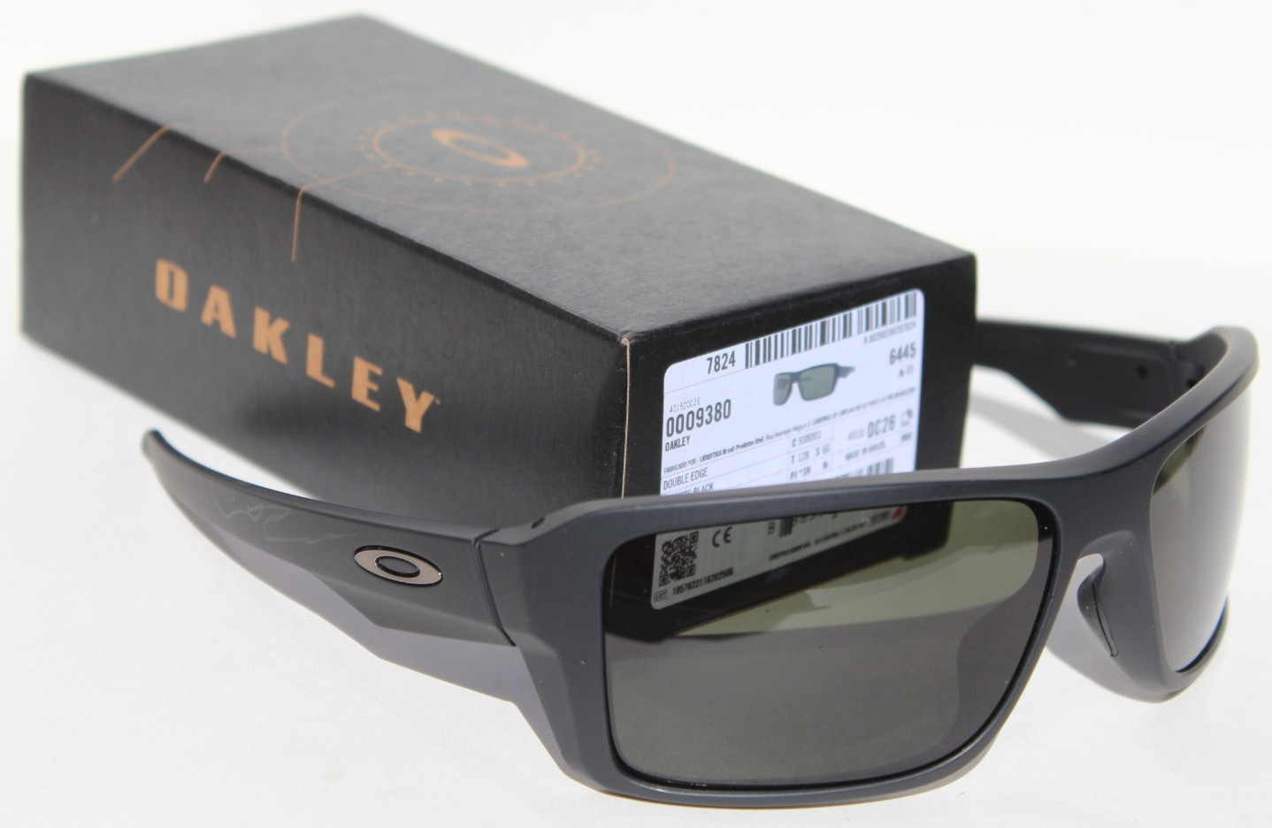 OAKLEY Double Edge Sunglasses Matte Black/Dark Grey OO9380-01 NEW
