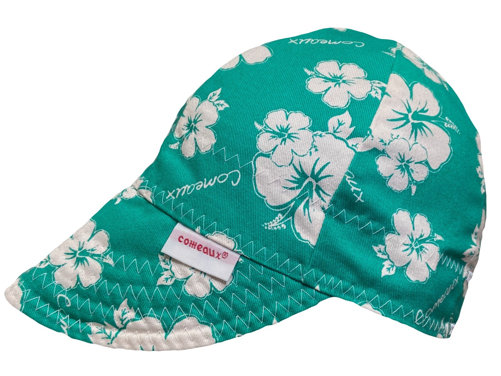 New 1 Comeaux Caps Welding Welders Hat Reversible Hawaiian Flower Print