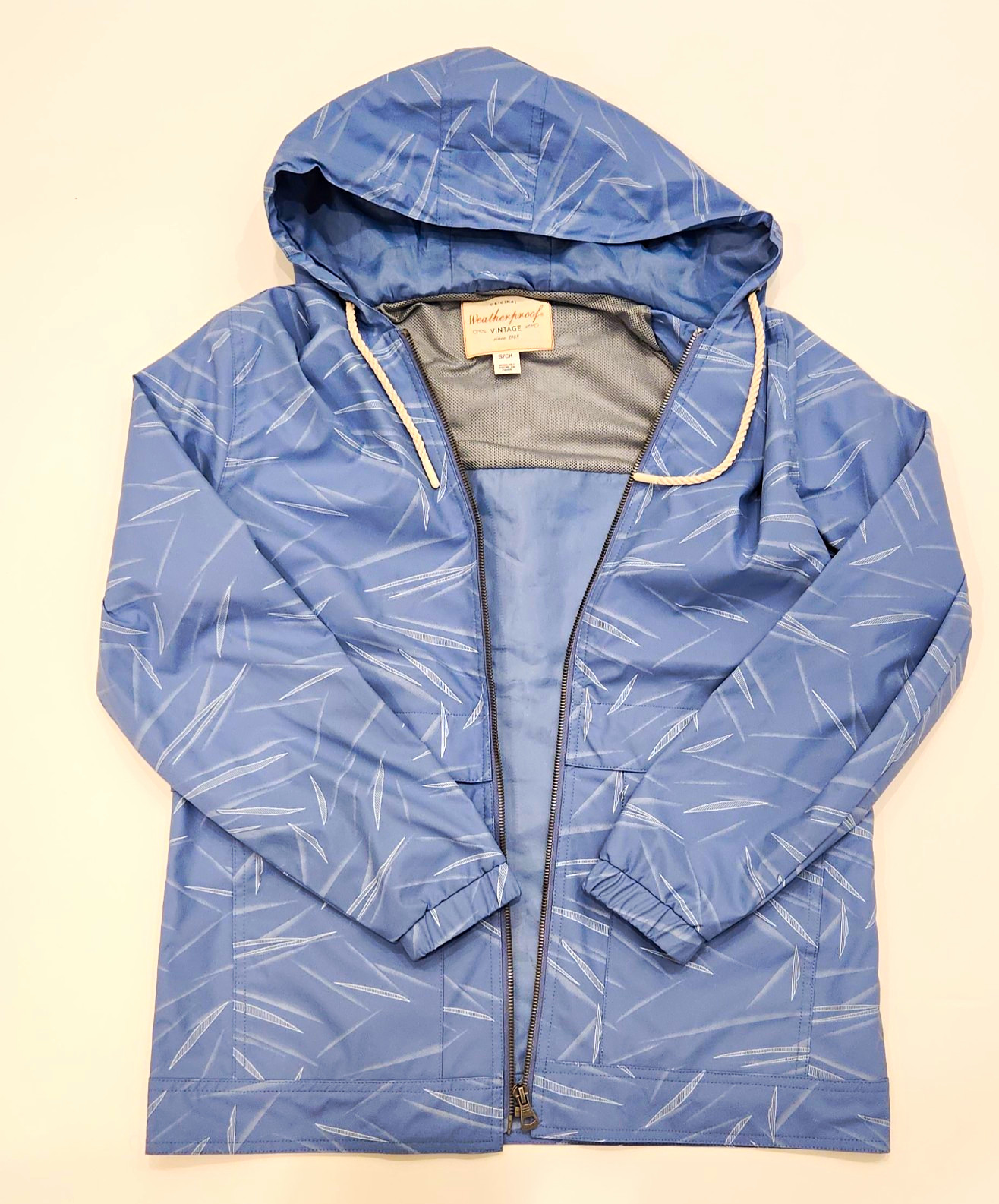 Weatherproof Vintage Young Boys Hooded Zip Jacket w/ Pockets Lined Blue Size S