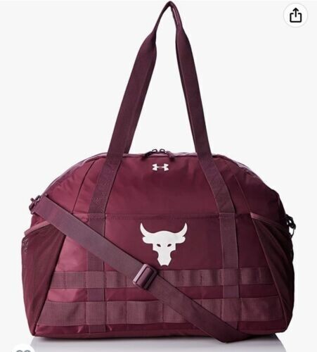 Under Armour UA Project Rock Gym Travel Duffle Bag Burgundy 1349031 $70 NEW NWT
