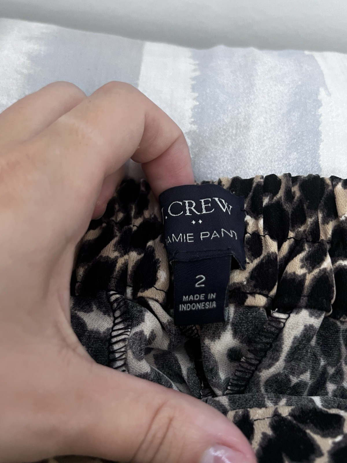 J.Crew Jamie Pant Leopard Print Pull-On Pants Size 2