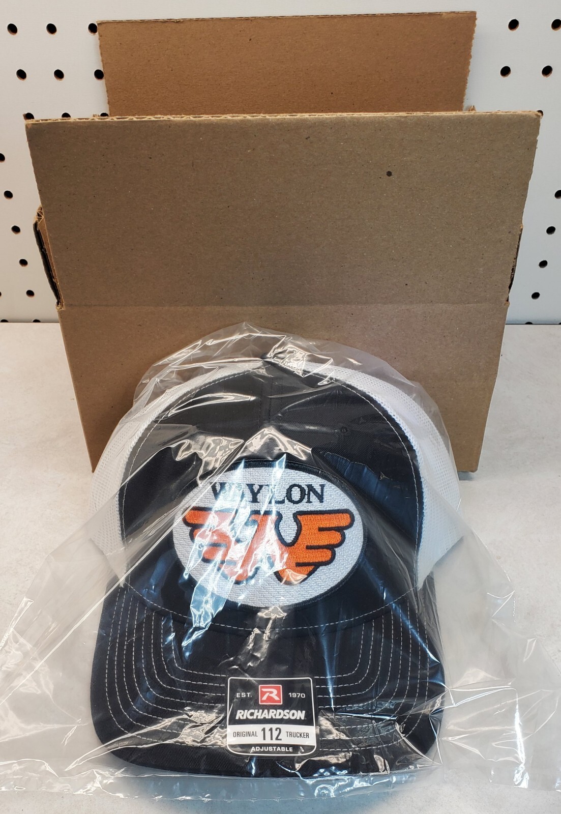 WAYLON JENNINGS Patch on Richardson 112 Trucker Hat Snapback Black/White
