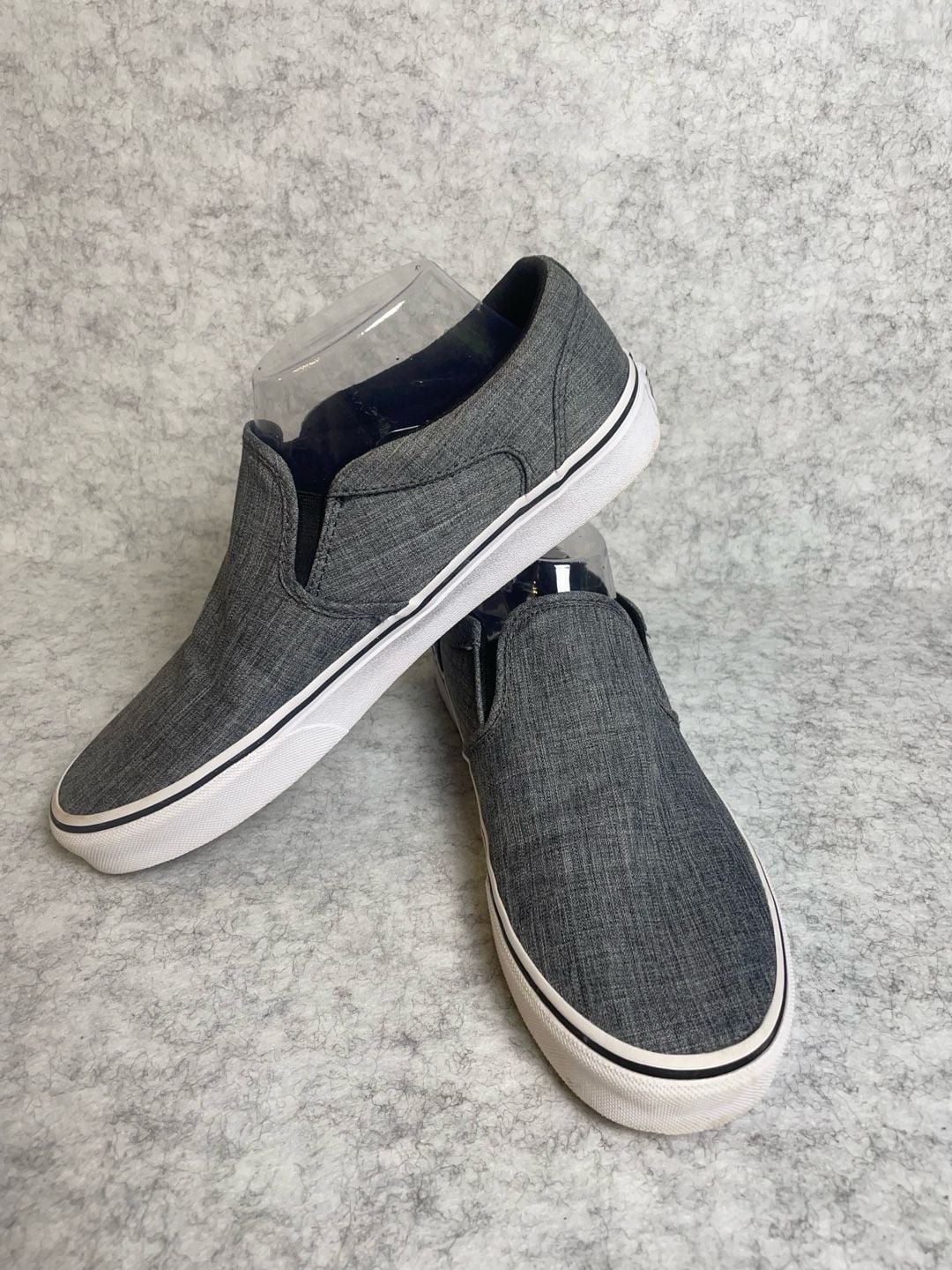 Vans Asher Slip-On Charcoal Chambray Sneakers