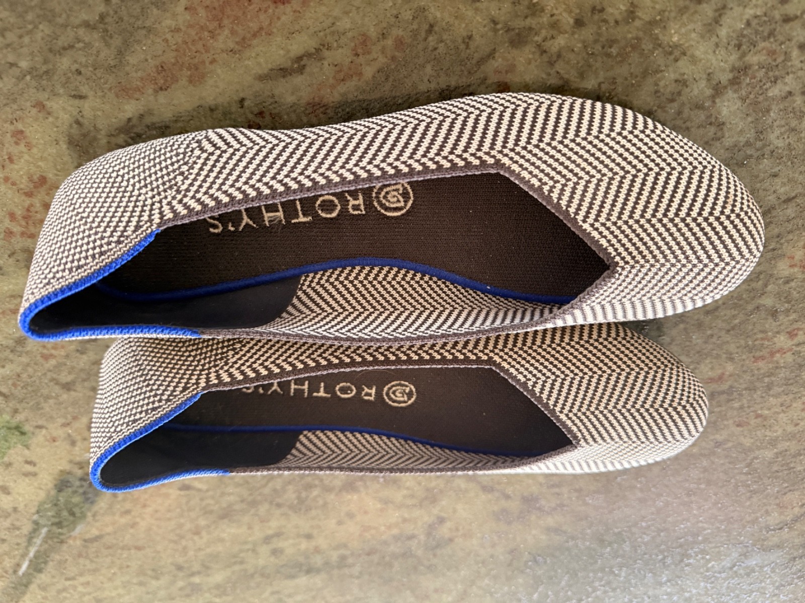Rothy’s The Flat Shoes Womens Size 9 Gray Knit Ballet Flats Washable Eco