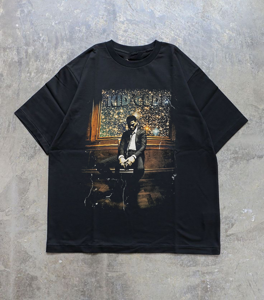 Rare Kid Cudi Man on the Moon All Over T-shirt S to 5XL ZL073 FREE SHIPPING