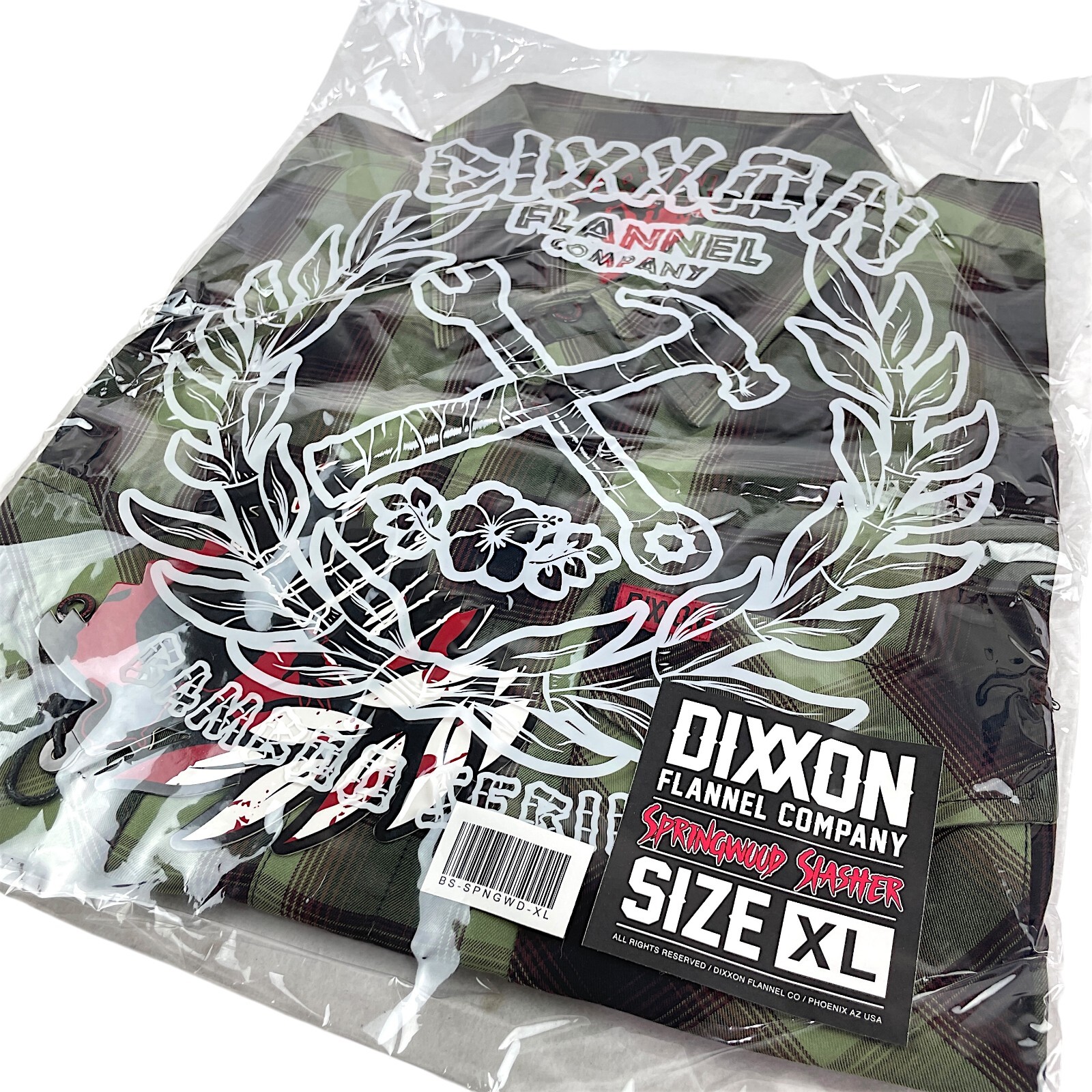 DIXXON Flannel The Springwood Slasher Men’s XL Bamboo Shirt Horror Series