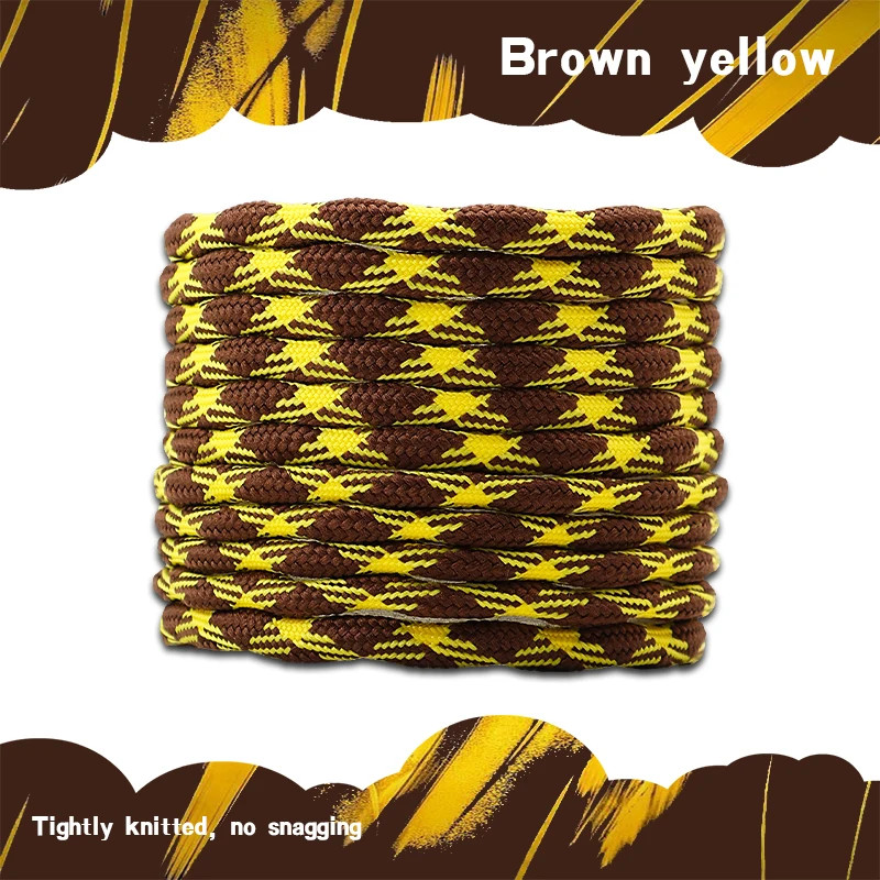 New Round Shoelaces Double Spherical Cross Woven Durable Sports Shoe Laces Outdo