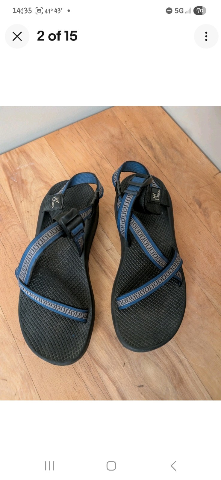Chaco USA Z1 Classic Hiking River Sport Sandals Womens Size 11 Outdoor Blue
