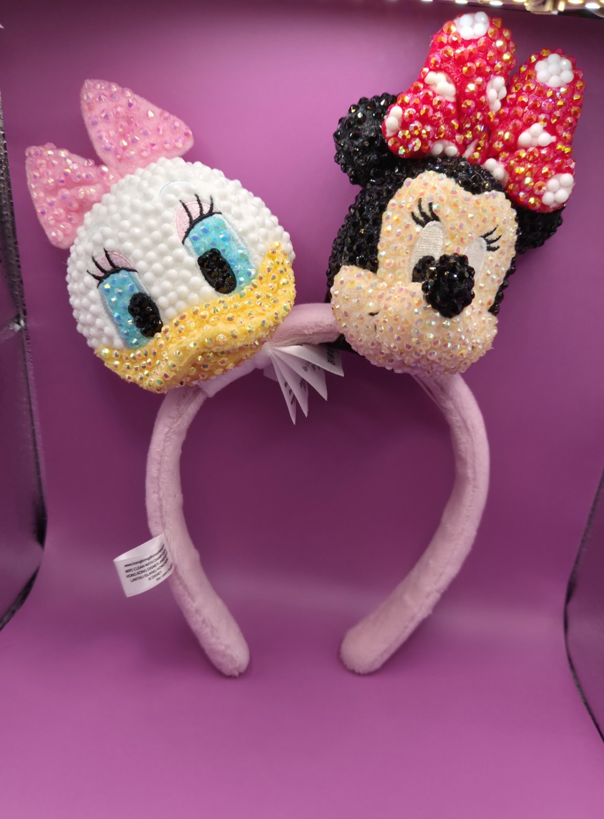 Daisy Duck & Minnie Mouse bling headband