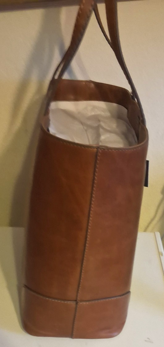 Frye Original Melissa Large Shopper Tote Bag COGNAC DB181 NWT $358