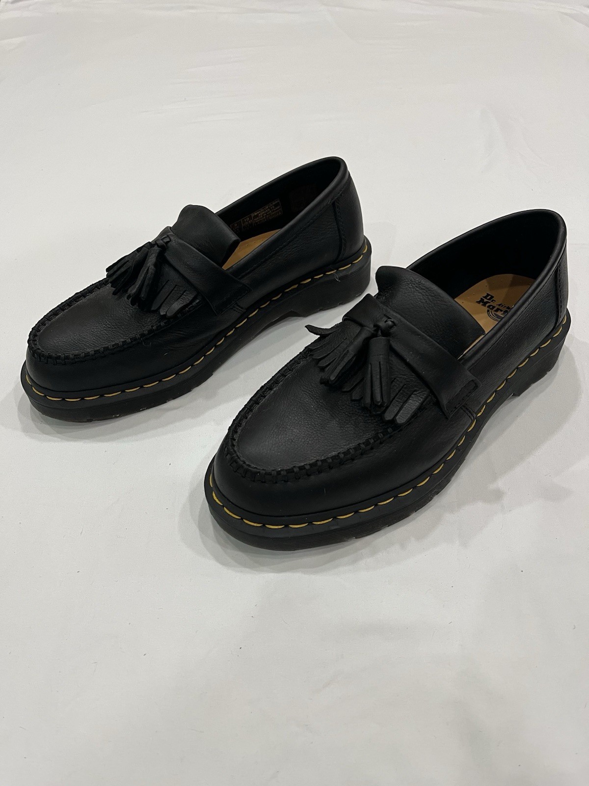 Dr. Martens Adrian YS Black Leather Tassel Slip-On Loafer Men’s US 10 EU 43