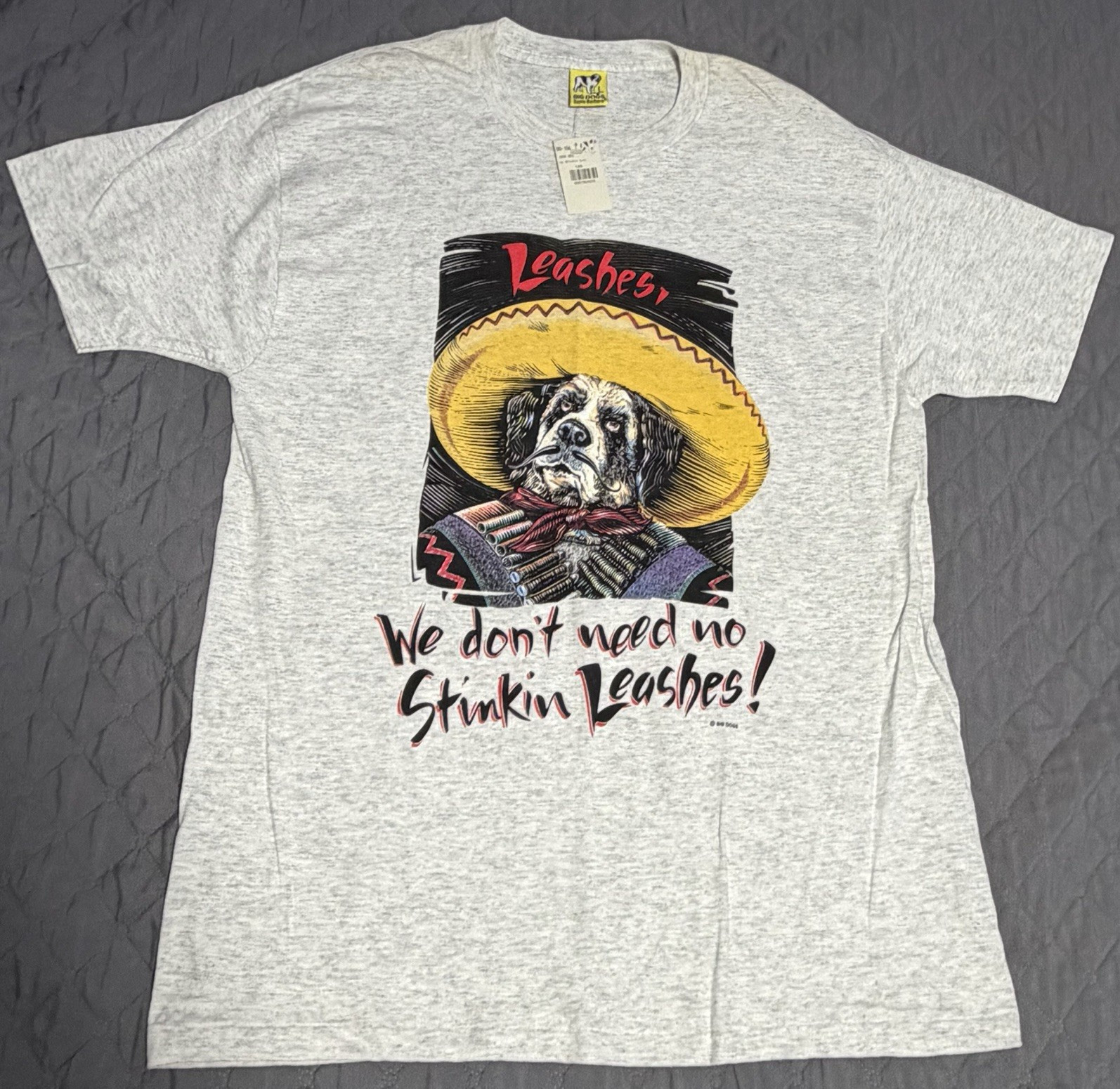 Vintage Big Dog Brand Graphic Tee “We don’t need no Stinkin’ Leashes!» L