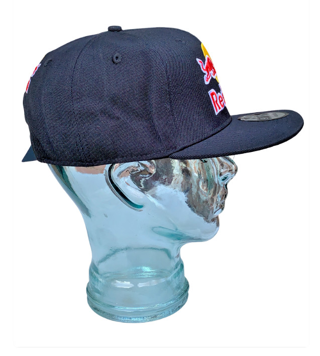 R – Black Flat Brim Twill Snapback Cap. 3 Logos. Racing. F1. MotoGP. Supercross.