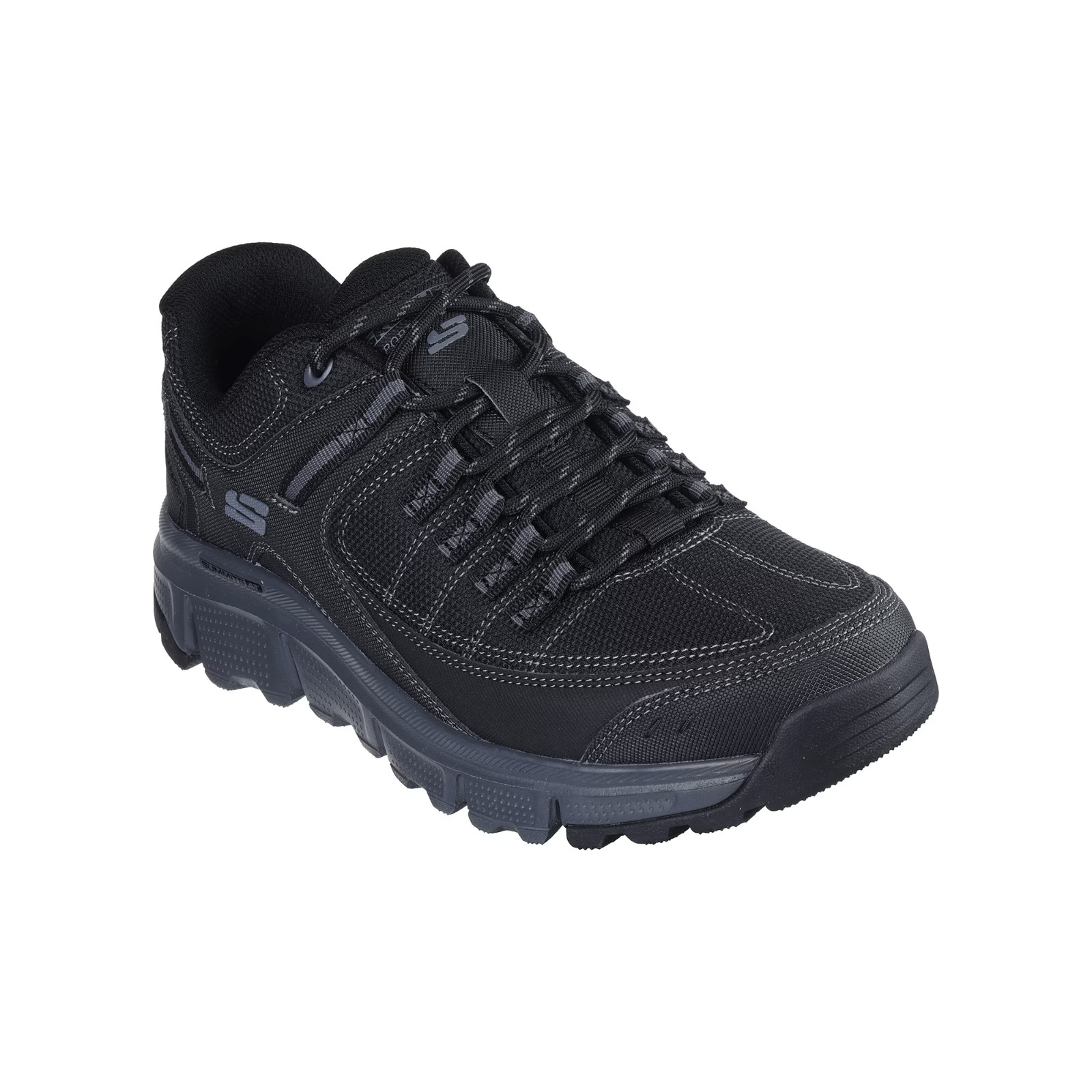 Skechers Men’s Memory Foam Summits AT Upper Draft Outdoor Lace-Up Sneaker Black