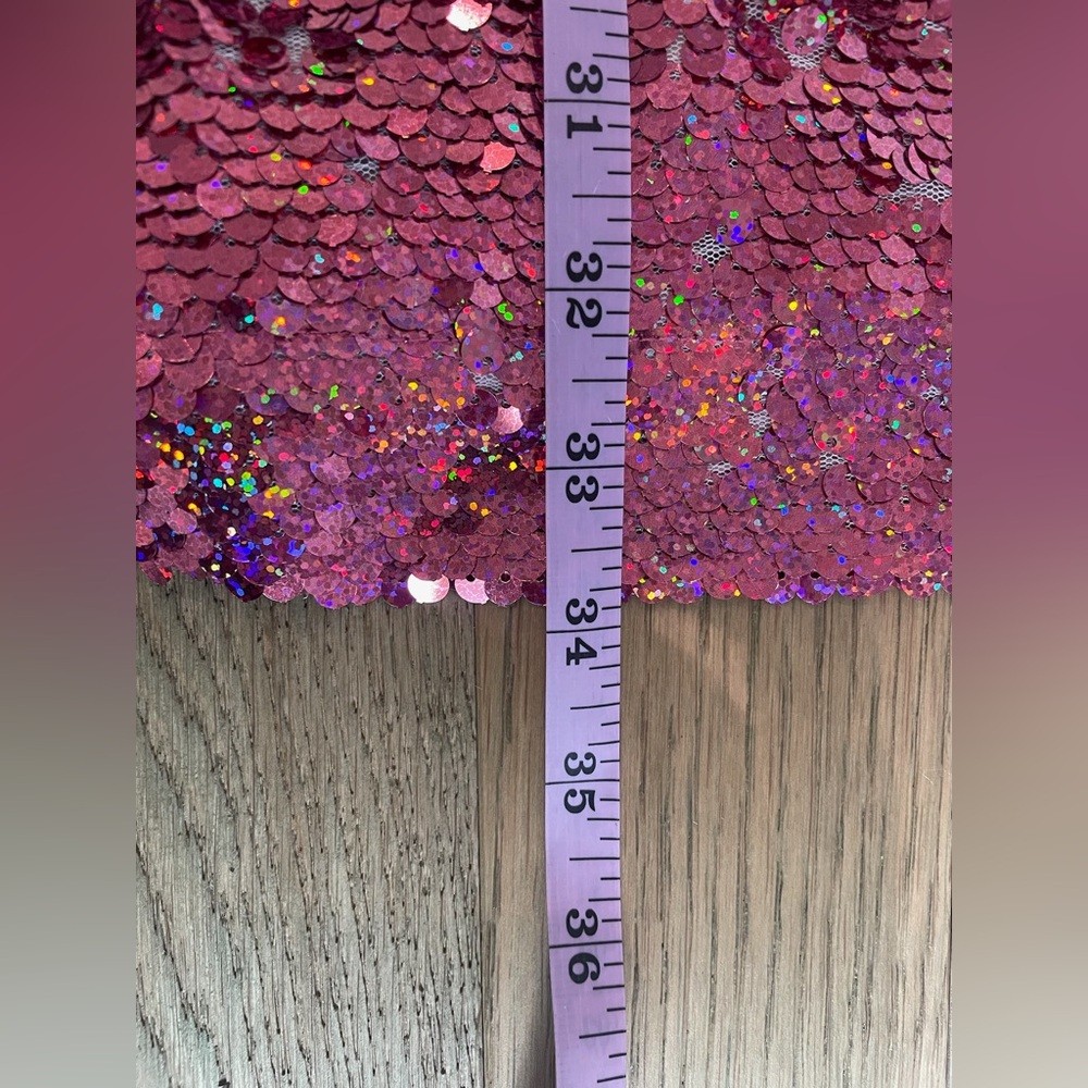 ✨ Raey Pink Sequin Longline Top / Mini Dress – Size UK 8 (US 4) ✨