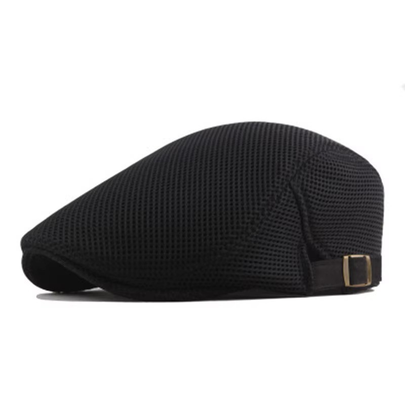 Solid Cotton Gatsby Cap Mens Ivy Hat Golf Driving Sun Flat Cabbie Newsboy Summer