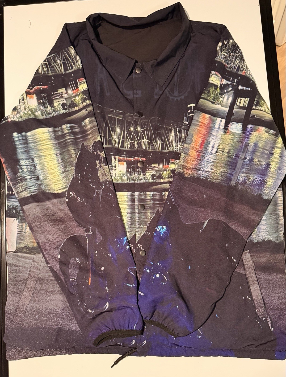RARE! BIKELYFE Xclusive reversible snap front Jacket sz XXL