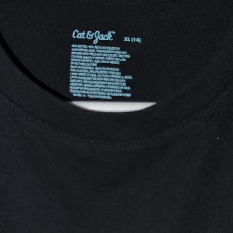 Cat & Jack Boys XL (14) Black Astronaut Space Camping Graphic T-Shirt SS Crew gallery