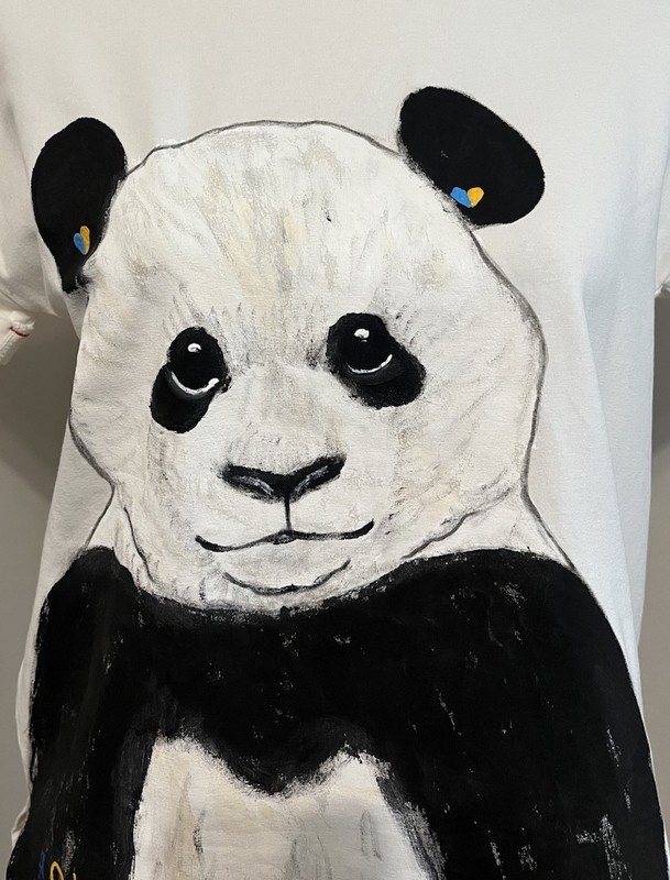 ALEXANDER DETS Hand Painted Panda Original Art Women’s XS gallery