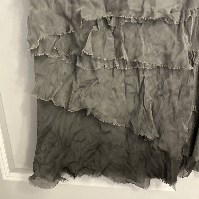 Unbranded Unique Ombré Grey Shredded Tank Dress Size Large gallery