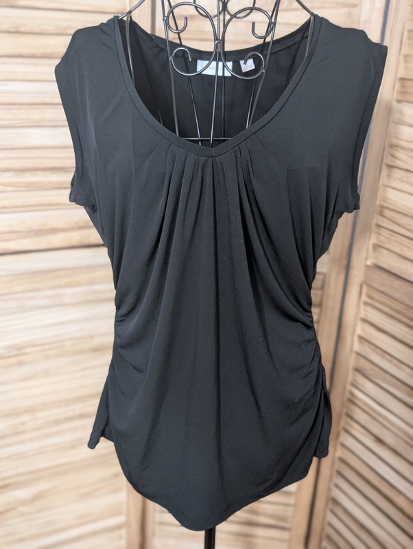 New York & Company Blouse Woman Black SZ Large