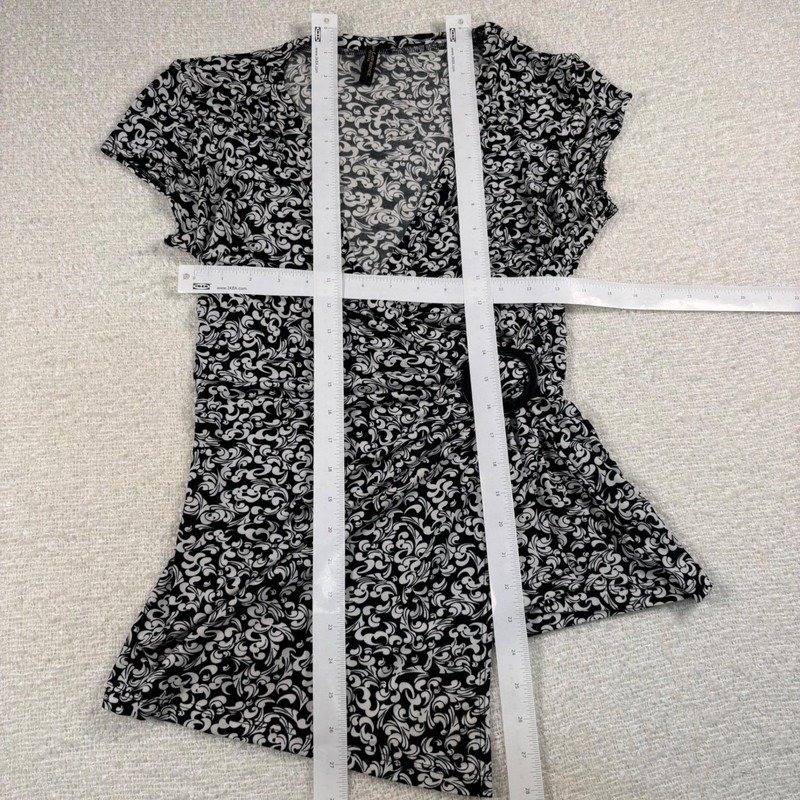 vintage 90s susan lawrence black white blouse buckle y2k coquette classy chic gallery