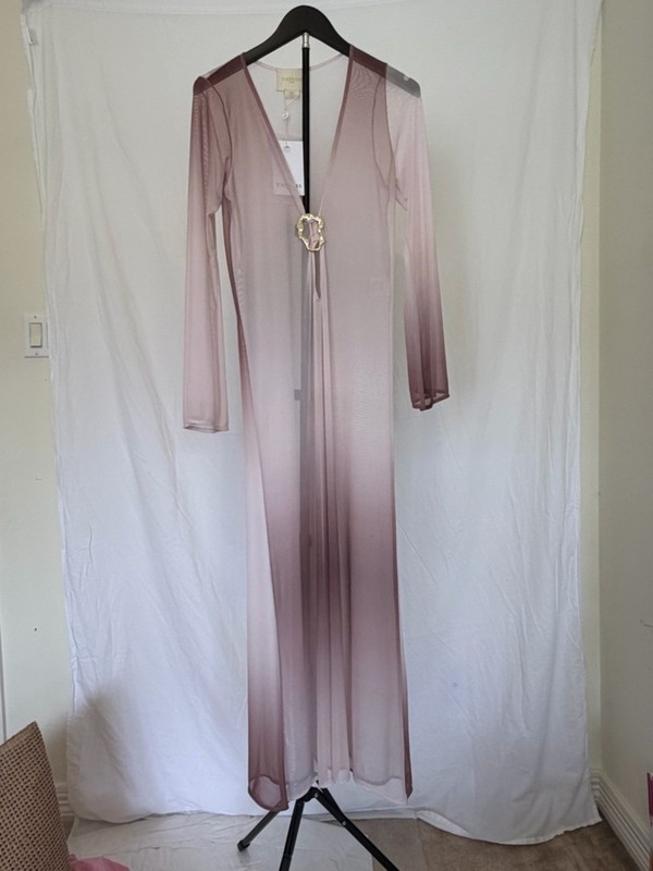 Empress “Long 60 Dress” Sheer Maxi Dress – Nude Ombre – Women’s Small – NWT gallery