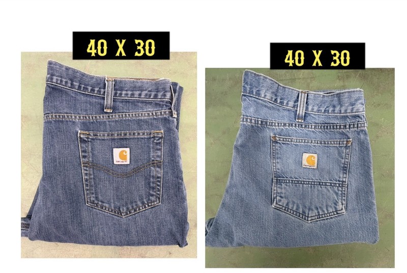 Lot of 2 Carhartt Jeans Mens 40 x 30 Blue