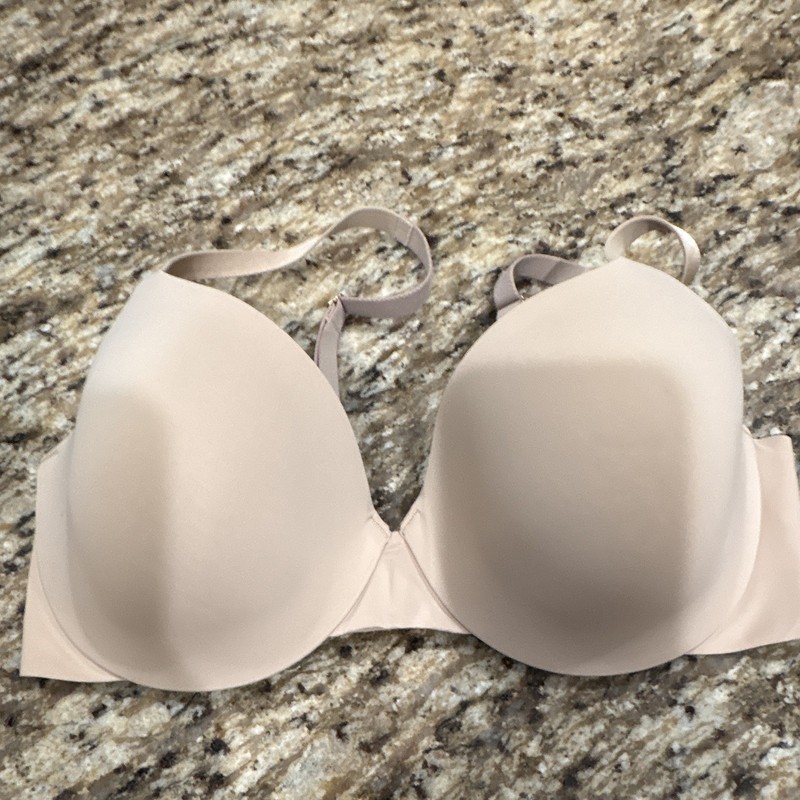 Soma Perfect Coverage T-Shirt Underwire Bra 34D Beige Hook & Eye Adjustable