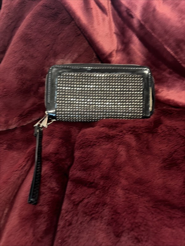 Women’s Black and silver studded Wristlet