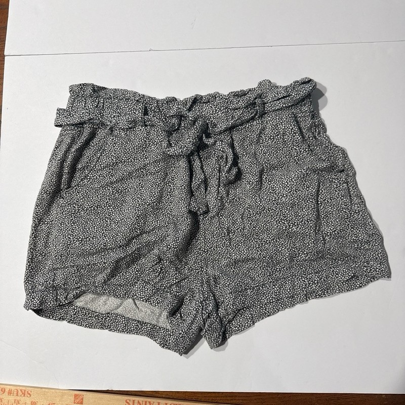 Thread+Supply Women’s Paperbag High Rise Spotted Shorts L Elastic Waist Pockets