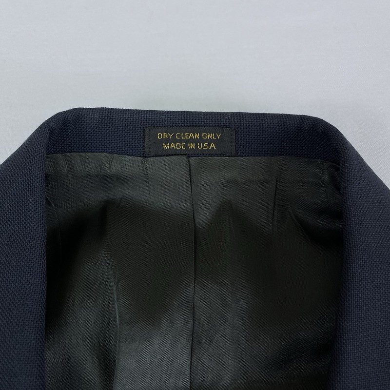 Andhurst Vintage Suit Jacket Mens Sz 44L Sport Coat Blazer Navy Blue Made In USA gallery