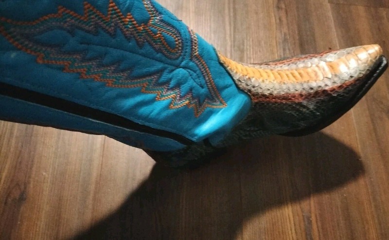 BOOTS. REAL PYTHON AND LEATHER FOR LADIES. NEW NEVER BEEN USED. gallery