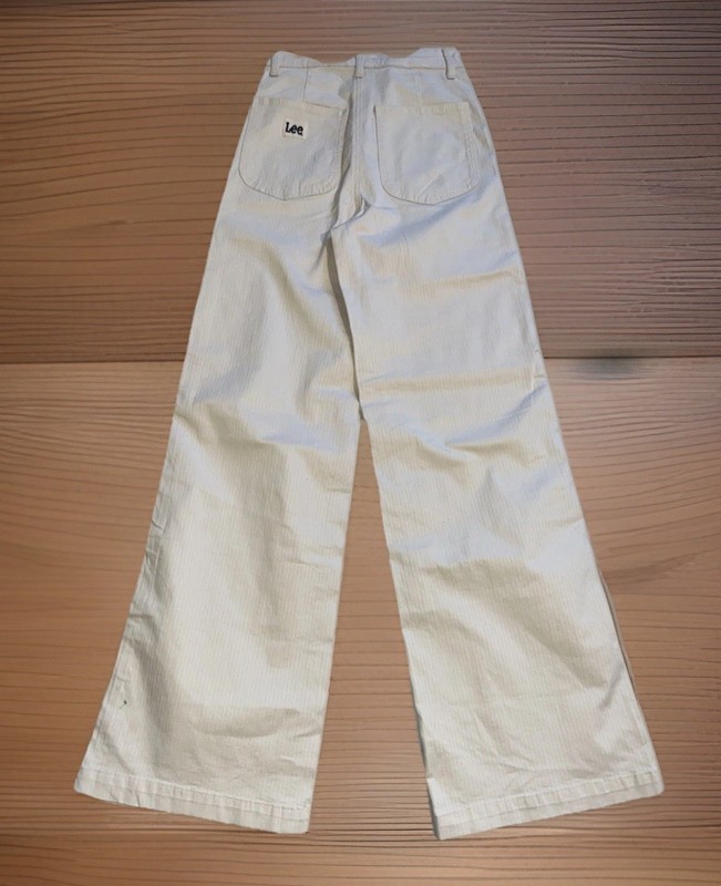 Lee High Rise Wide Leg Jeans Women’s 24 Whitecap Cream A-Line NWT