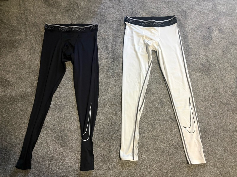 Nike Pro Dri-FIT Women’s Compression Leggings Lot of 2 Black/White Size M