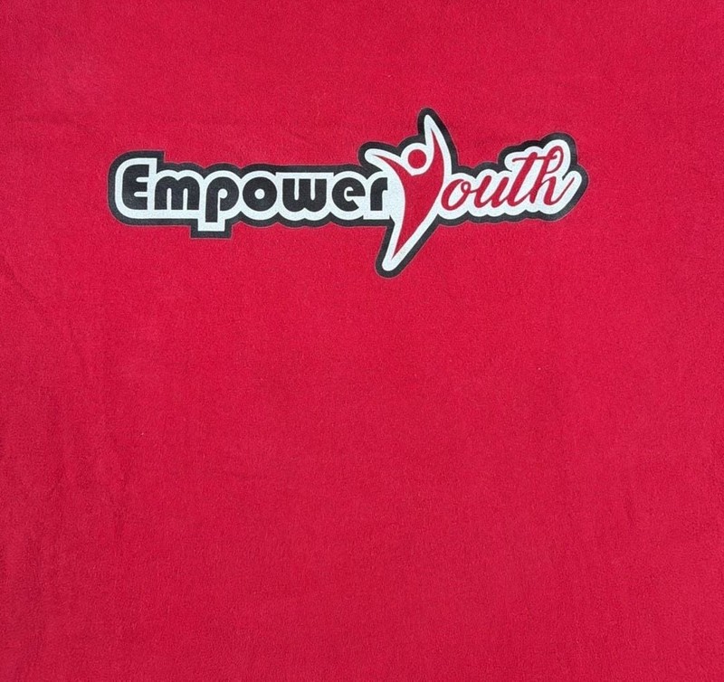 Empower Youth Community Savings Bank Red Graphic T-Shirt Size Large