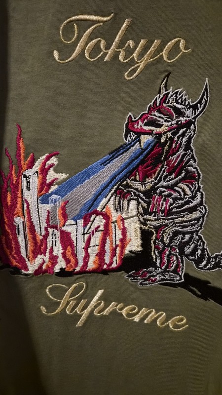 Supreme Monster S/S Top Embroidered Tee Light Olive Green SS26 Men's Large NEW gallery
