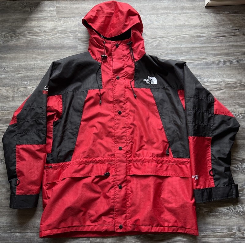 The North Face Gore-Tex XCR Summit Series Vintage Ski Jacket Size XL Red Black