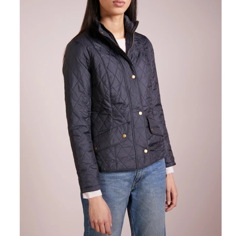 Navy/ Navy ~ Barbour Flyweight Cavalry Quilted Jacket MSRP$260 ~ British Chic gallery