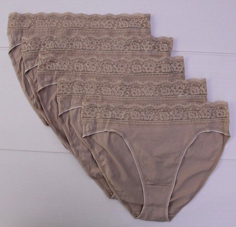 Ex M & S Ladies 5 Pack Cotton Lycra High Legs Briefs Knickers Underwear 6 to 24 gallery