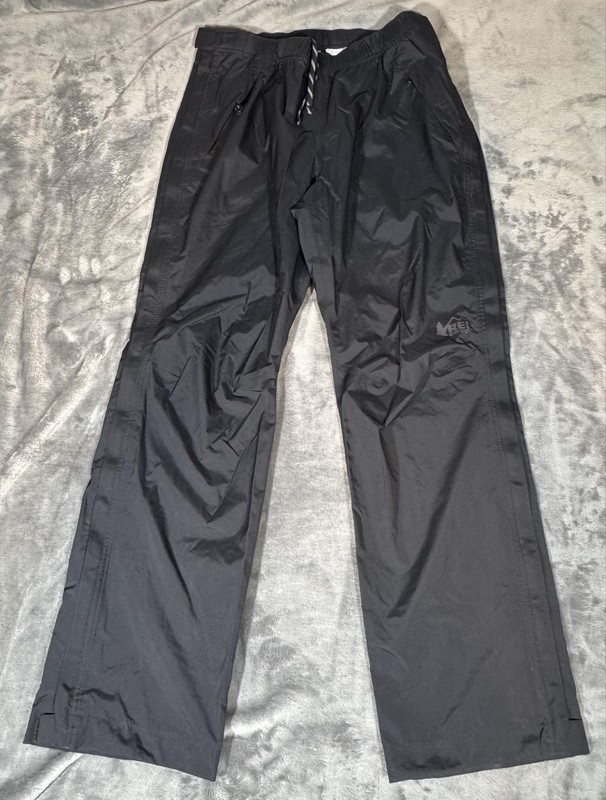 REI Co-op Pants Mens M 34×30 Black HydroWall 2.5L Waterproof Rain Hiking Shell