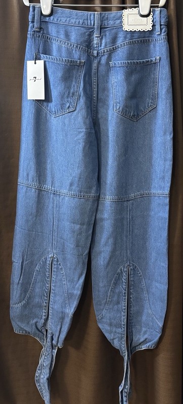 7 For All Mankind Tapered Ankle-Tie Jeans Wmns Size 27 (28"x25-1/2") $248 Retail gallery