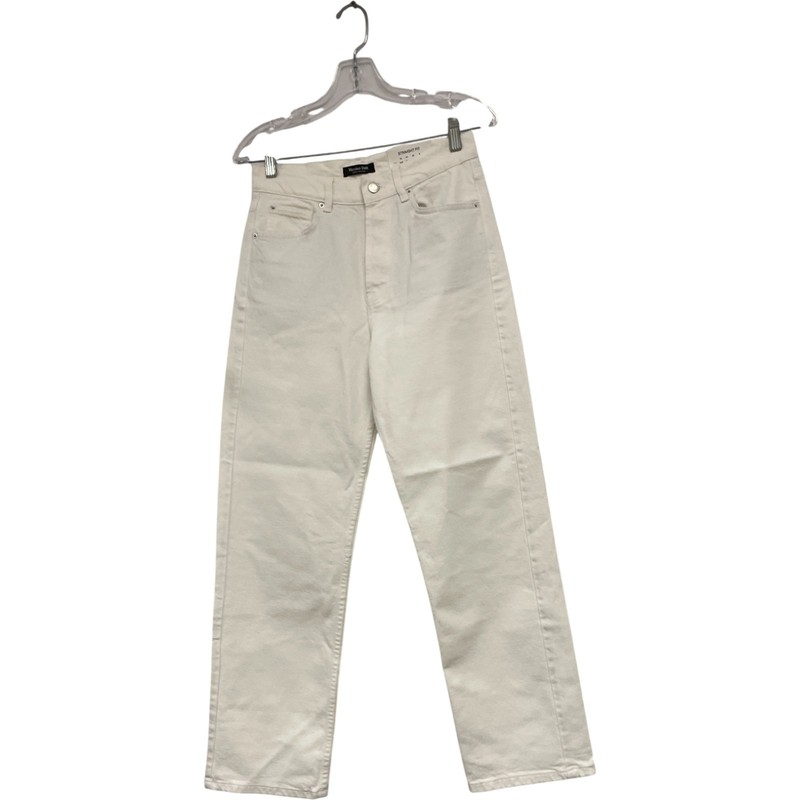 Massimo Dutti Womens Jeans EU 36 US 4 White Denim Straight Mid Rise 5050/750 NWT