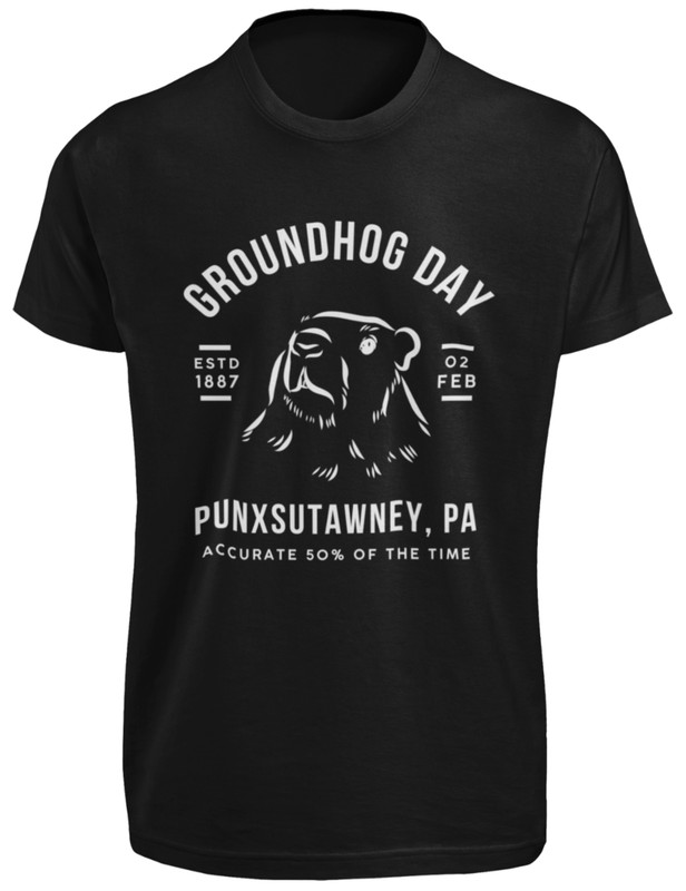 Groundhog Day Punxsutawney PA Funny T SHIRT S-3XL Meteorology Weather Man TEE