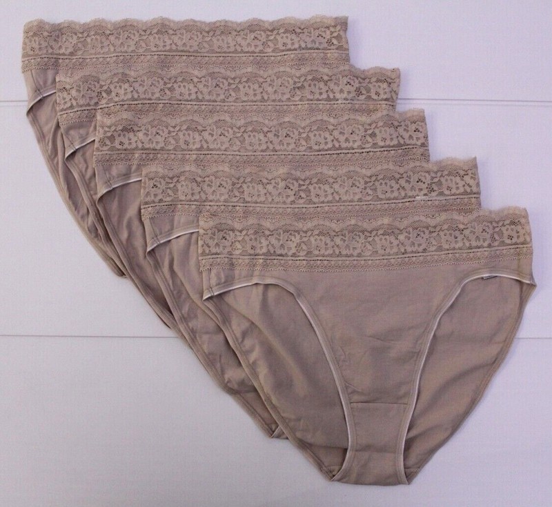 Ex M & S Ladies 5 Pack Cotton Lycra High Legs Briefs Knickers Underwear 6 to 24 gallery