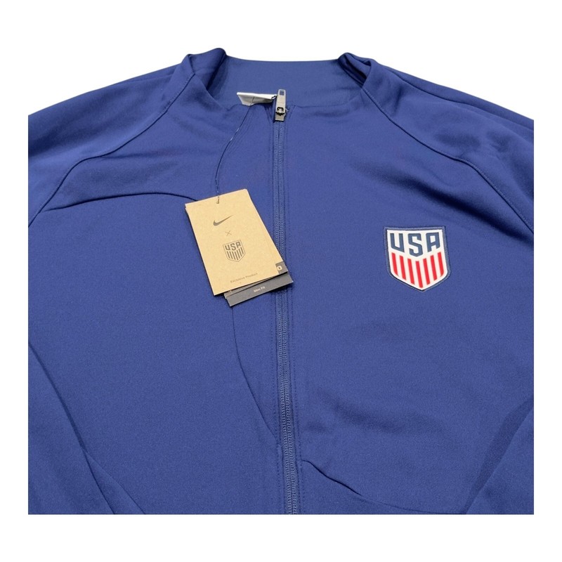 Nike Track Jacket Mens XL Blue USMNT Soccer Full Zip Back Graphic DH4752-421 gallery