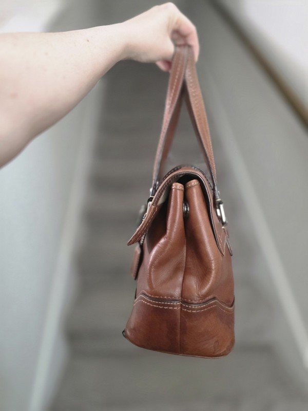 COACH Leather F12604 Hamilton Brown Leather Satchel Handbag 2008 Y2K gallery