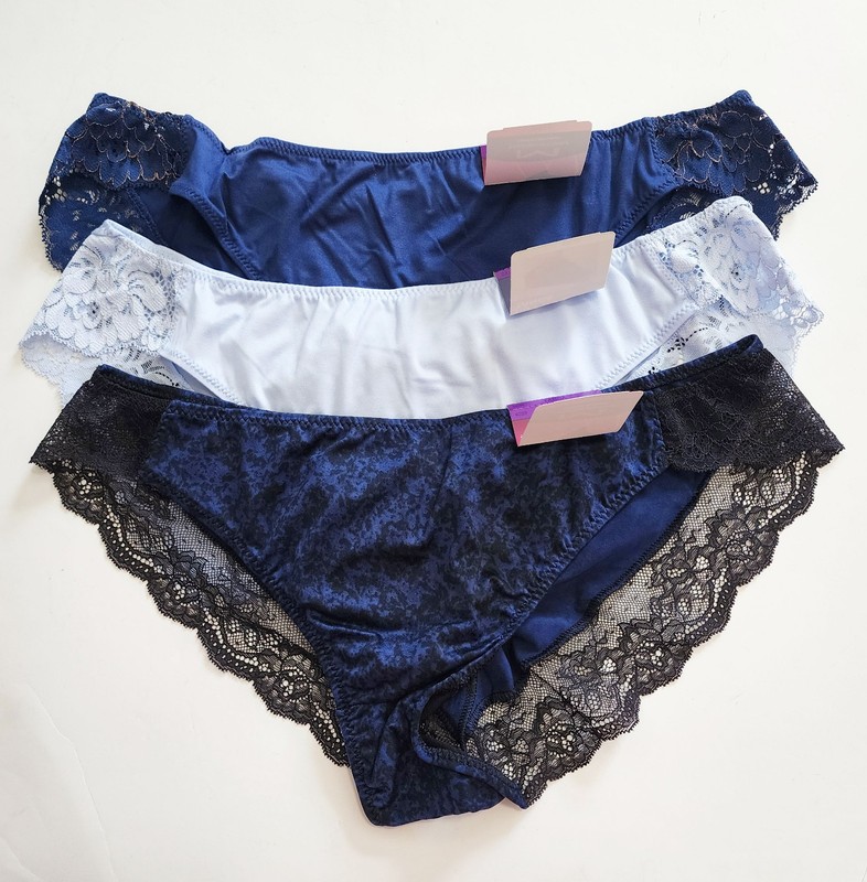 3 Maidenform Comfort Devotion Lace Back Tanga Underwear Multi 40159 Sz 9/2XL-NWT
