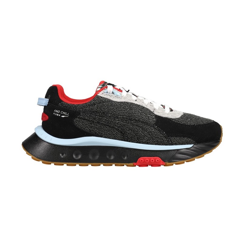 PUMA Wild Rider Chill Lace Up Youth Boys Black Sneakers Casual Shoes 38593501