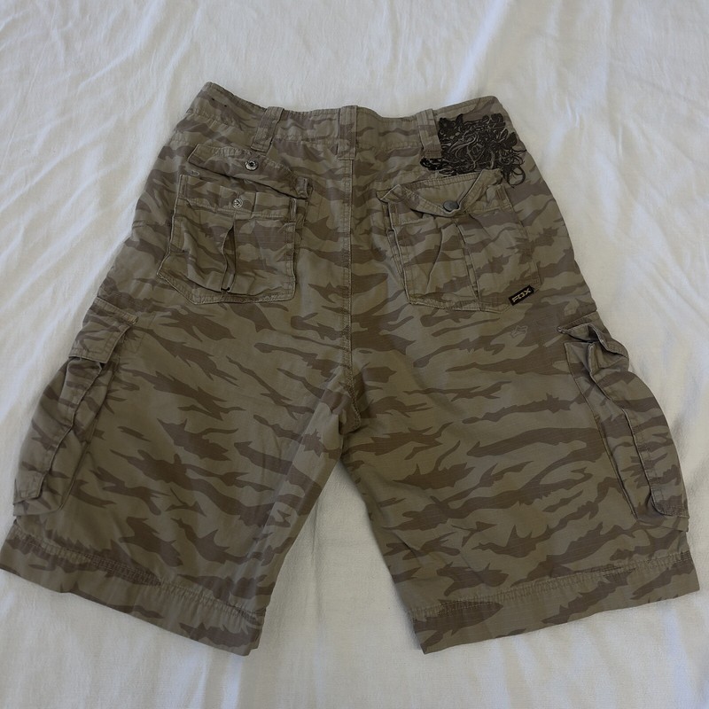 FOX Racing Shorts Cargo Brown Camo Twill Riding Biking Walking Men Sz W-30 L-11. gallery